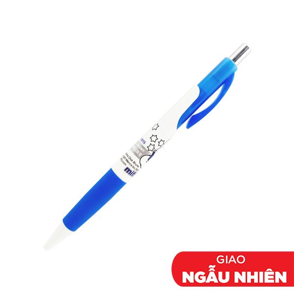 Bút Bi Bấm 0.5 mm - M&amp;G MF1015 - Mực Xanh (Màu Thân Bút Giao Ngẫu Nhiên)