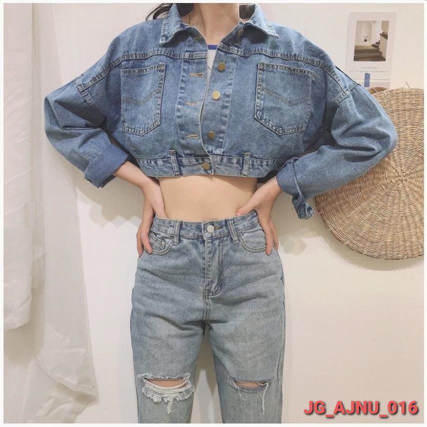 ÁO KHOÁC JEAN NỮ CROPTOP THỜI TRANG