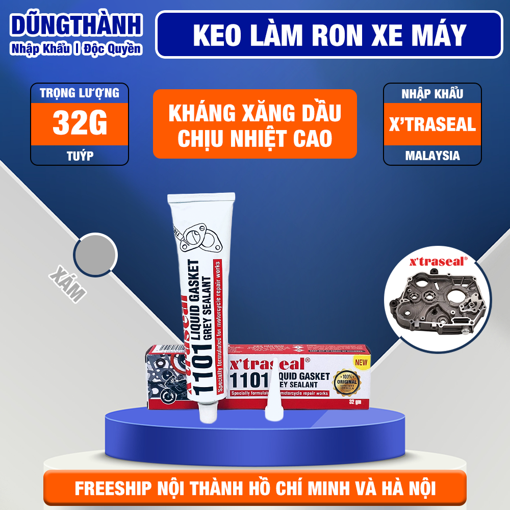 Keo dán ron xe máy ô tô X’traseal 1101 Liquid Gasket chịu nhiệt khô nhanh 32g dạng tuýp