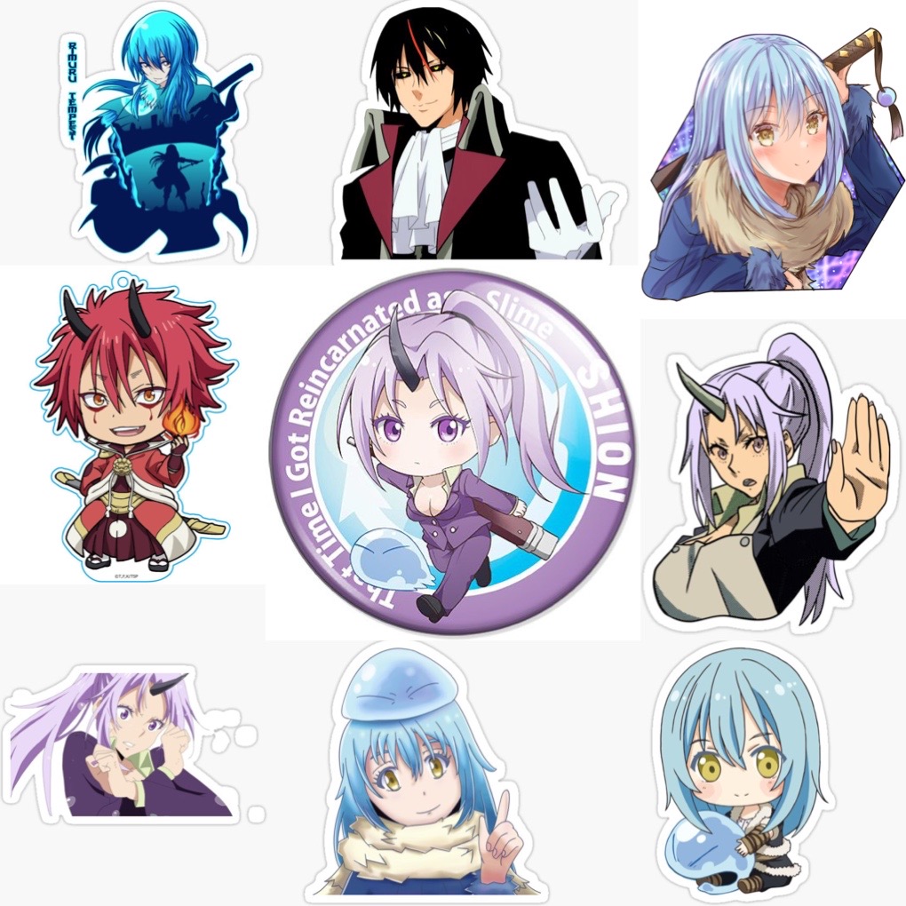 Ảnh Sticker Tensei Shitara Slime Datta ken 30-60 cái ép lụa khác nhau