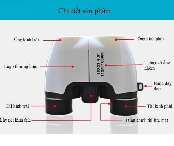 Ống nhòm mini 10x22 ( Thiết kế nhỏ gọn nhẹ, thích hợp đi du lịch, dã ngoại ...)