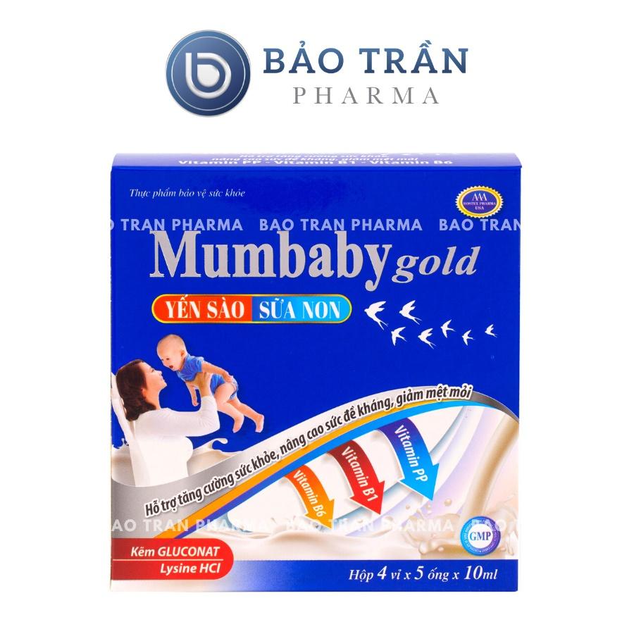 Yến sào sữa non Mumbaby gold hỗ trợ tăng sức đề kháng cho bé, bổ sung canxi, lysine, kẽm