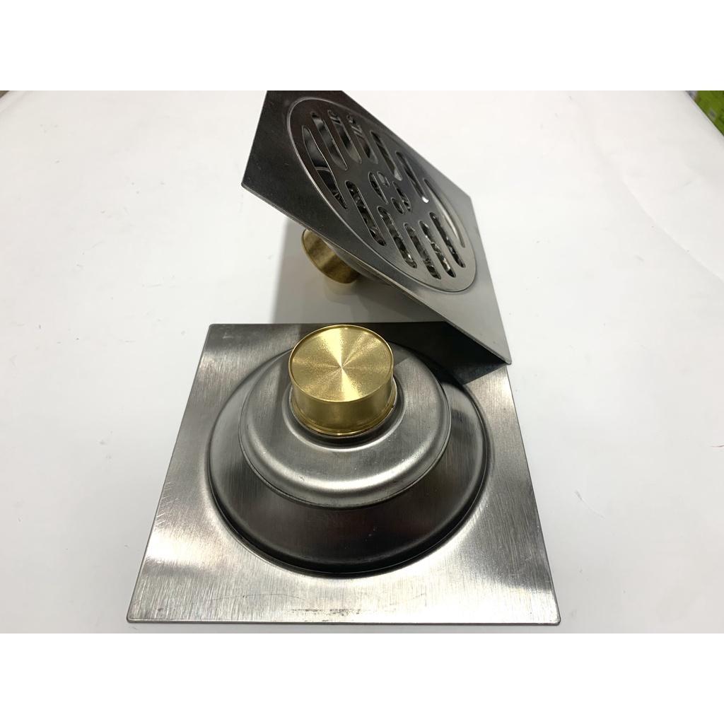 Ga Thoát Sàn Lược Rác Đúc Chống Hôi Đáy Đồng Inox Sus 304 Mờ