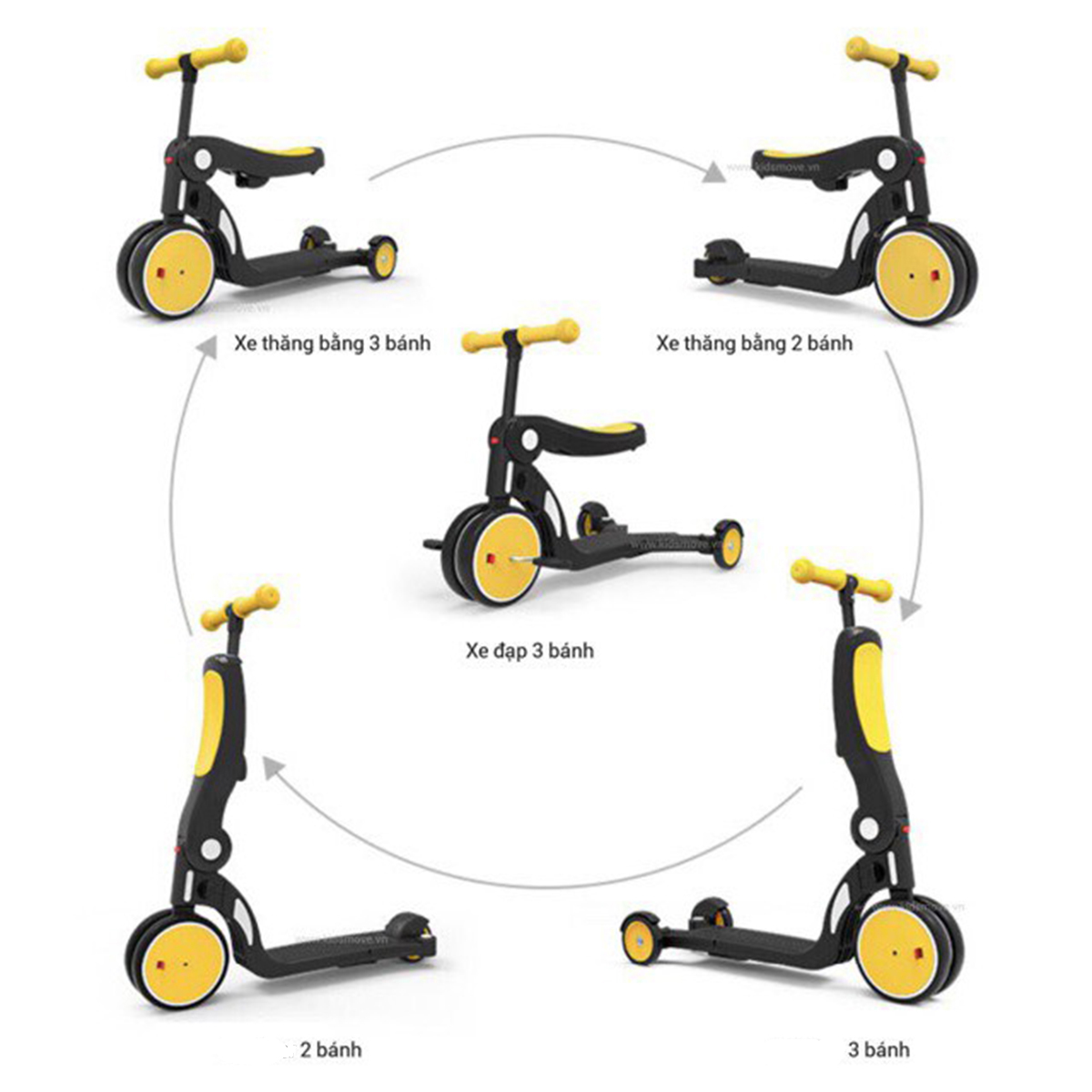 Xe Scooter Đa Năng 5 In 1 Dành Cho Bé Từ 1,5 - 6 Tuổi - Hàng Chính Hãng