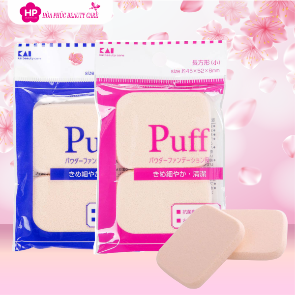 Bông Mút Trang Điểm Kai Pretty Set 2 Cái