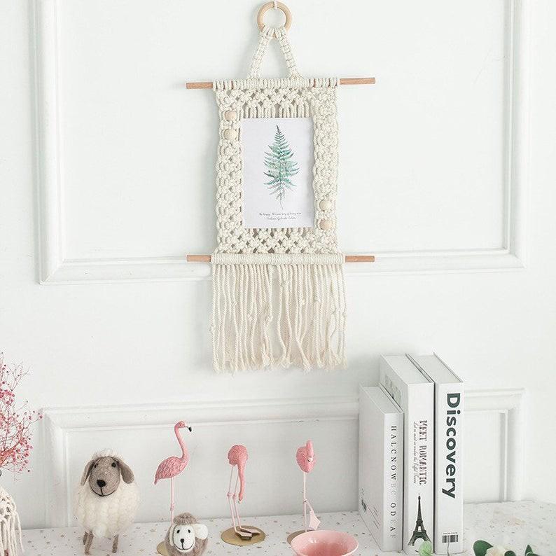 Khung ảnh treo tường Macrame