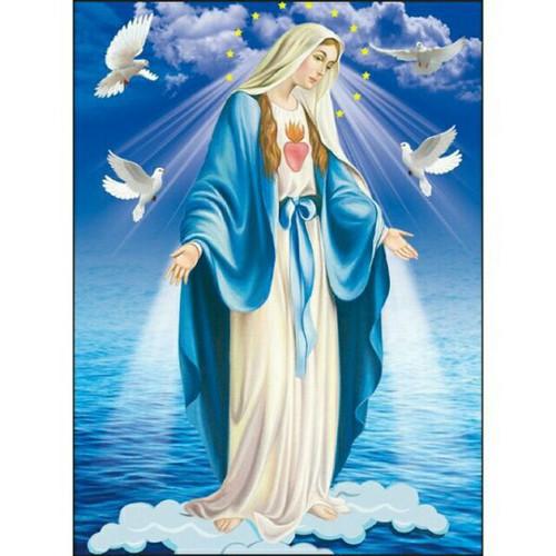 Tranh đính đá Đức Mẹ 2891 kt 55x75 cm /tranh thêu kt 52x66 cm
