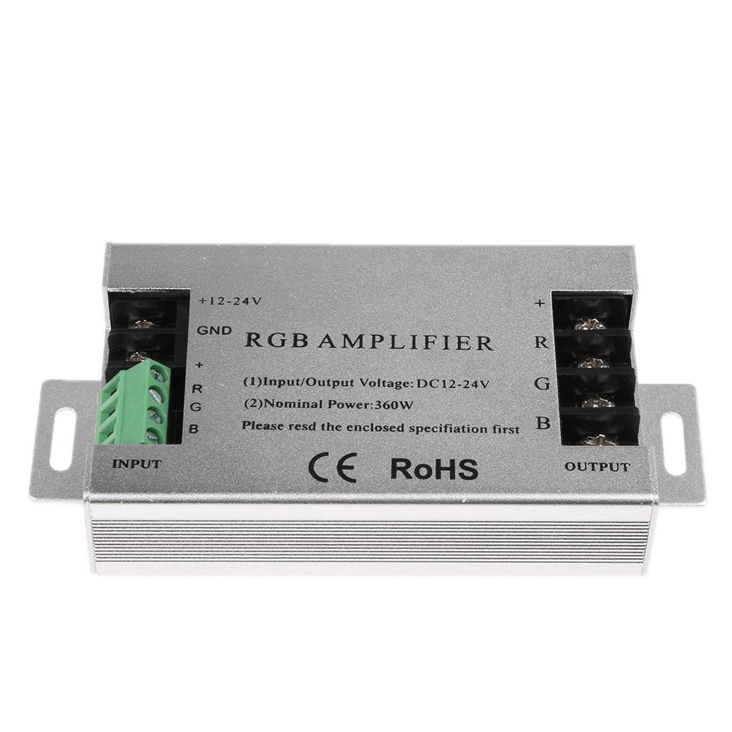 DC12V-24V 30A RGB Amplifier Controller Aluminum Data Repeater For LED Lighting