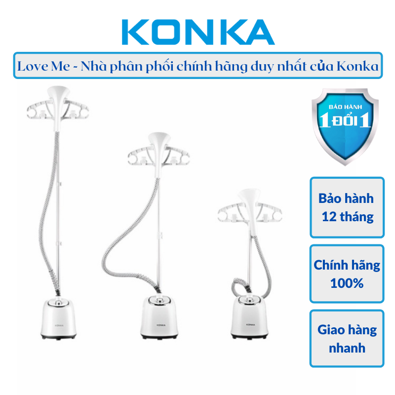 Bàn Ủi Hơi Nước Đứng KONKA KZ-GT23 1800W Điều Chỉnh Được Độ Cao 1.5 Mét - Hàng Chính Hãng