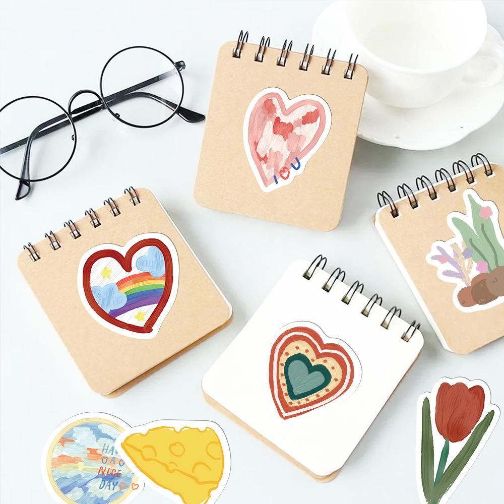 Sticker GẤU TRANH SÁP DẦU hoạt hình cute trang trí mũ bảo hiểm,guitar,ukulele,điện thoại,sổ tay,laptop