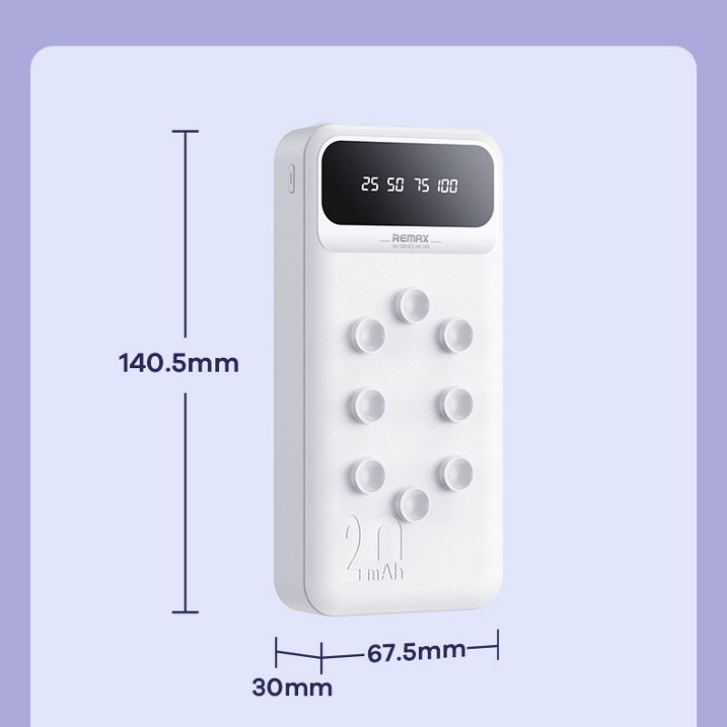 Pin Dự Phòng Có Hít Kèm Cáp REMAX RPP 297 20.000mAh - Hàng chính hãng