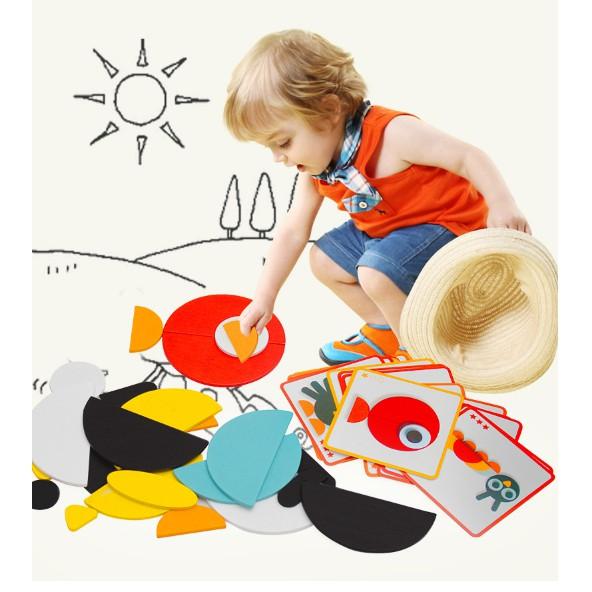 Đồ chơi Bộ tranh ghép hình Montessori Fun Board cho bé