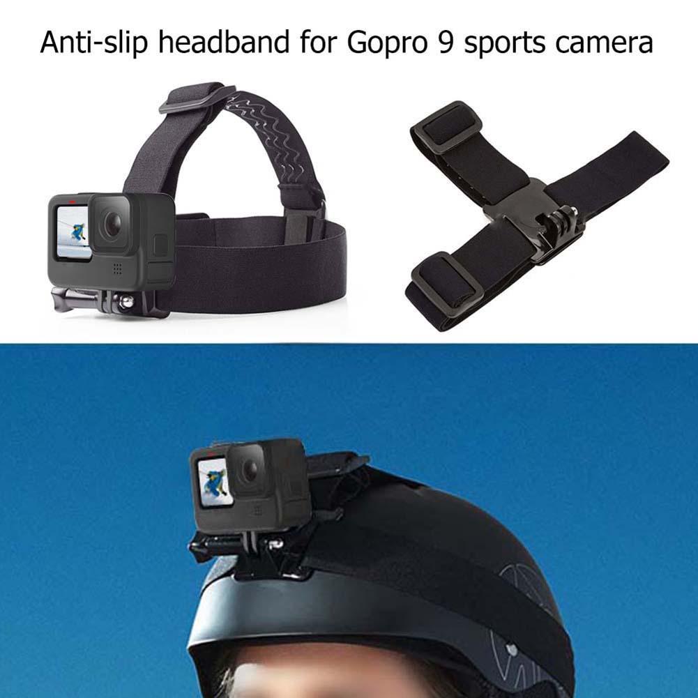 Giá treo băng đô không trượt cho GoPro Hero9 điều chỉnh đeo dây đeo bằng dây đeo dây đeo trên dây đeo cho phụ kiện camera thể thao