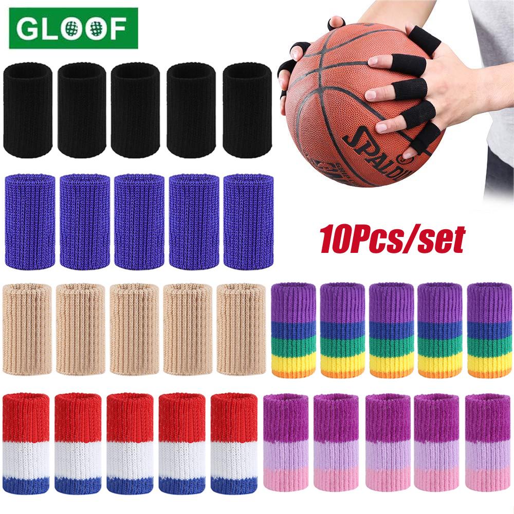 10 cái chân tay tay tay bảo vệ, tay áo thể thao ngón tay nẹp ngón tay cái ngón tay hỗ trợ tay áo đàn hồi cho golf Color: Blue-10Pcs