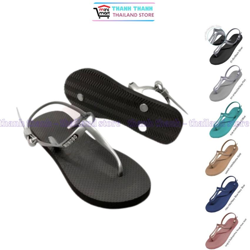 Giày Sandal nữ đế cao su xốp quai kẹp dây mảnh Thái Lan Monobo Maldives S2