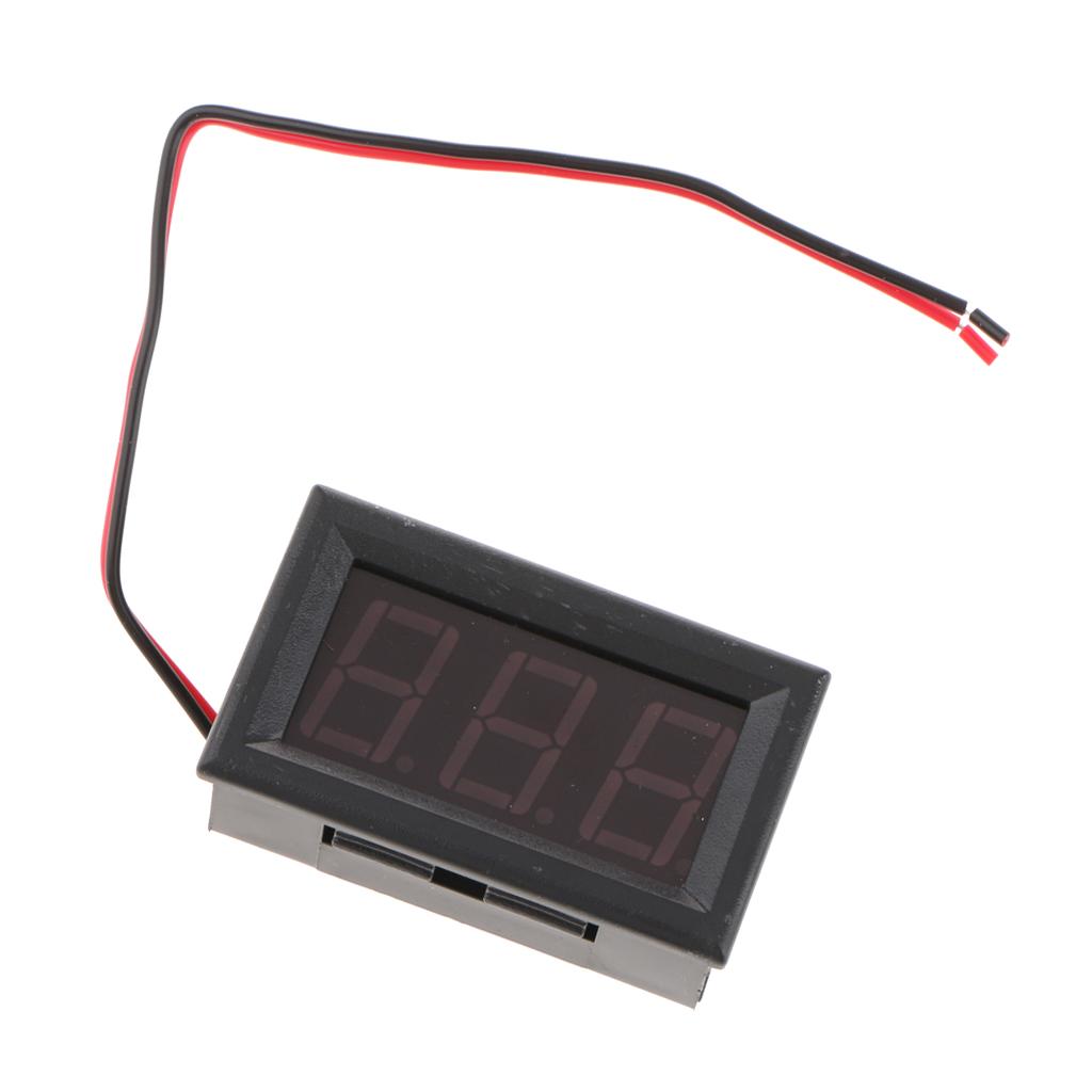 2x0.56" 2 Wire AC70-500V Digital Voltmeter Volt Voltage Meter Car Motor Green