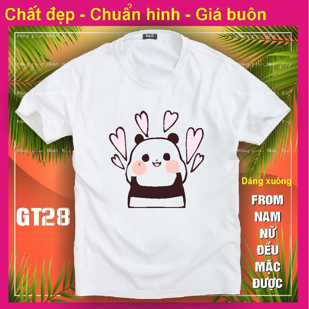 Áo thun gấu trúc đẹp GT27, chất đẹp, bao đổi trả,phông, panda dễ thương kute,icoi gấu trúc chipi