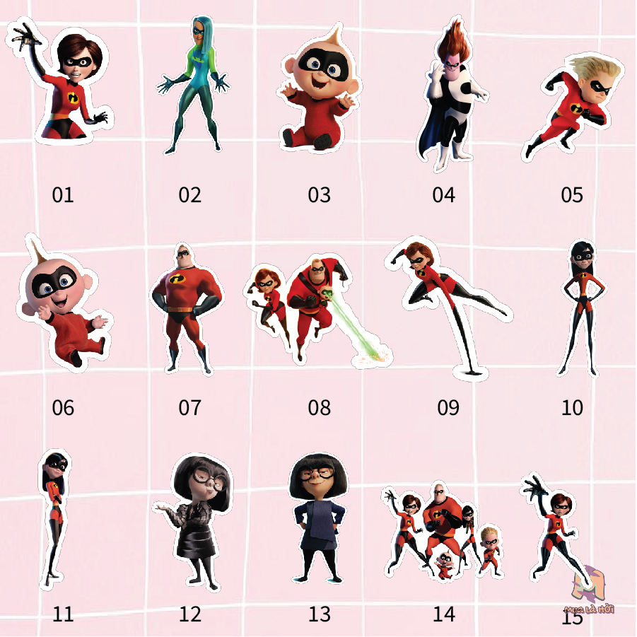 Túi Tote in hình chủ đề Gia đình siêu nhân (The Incredibles)