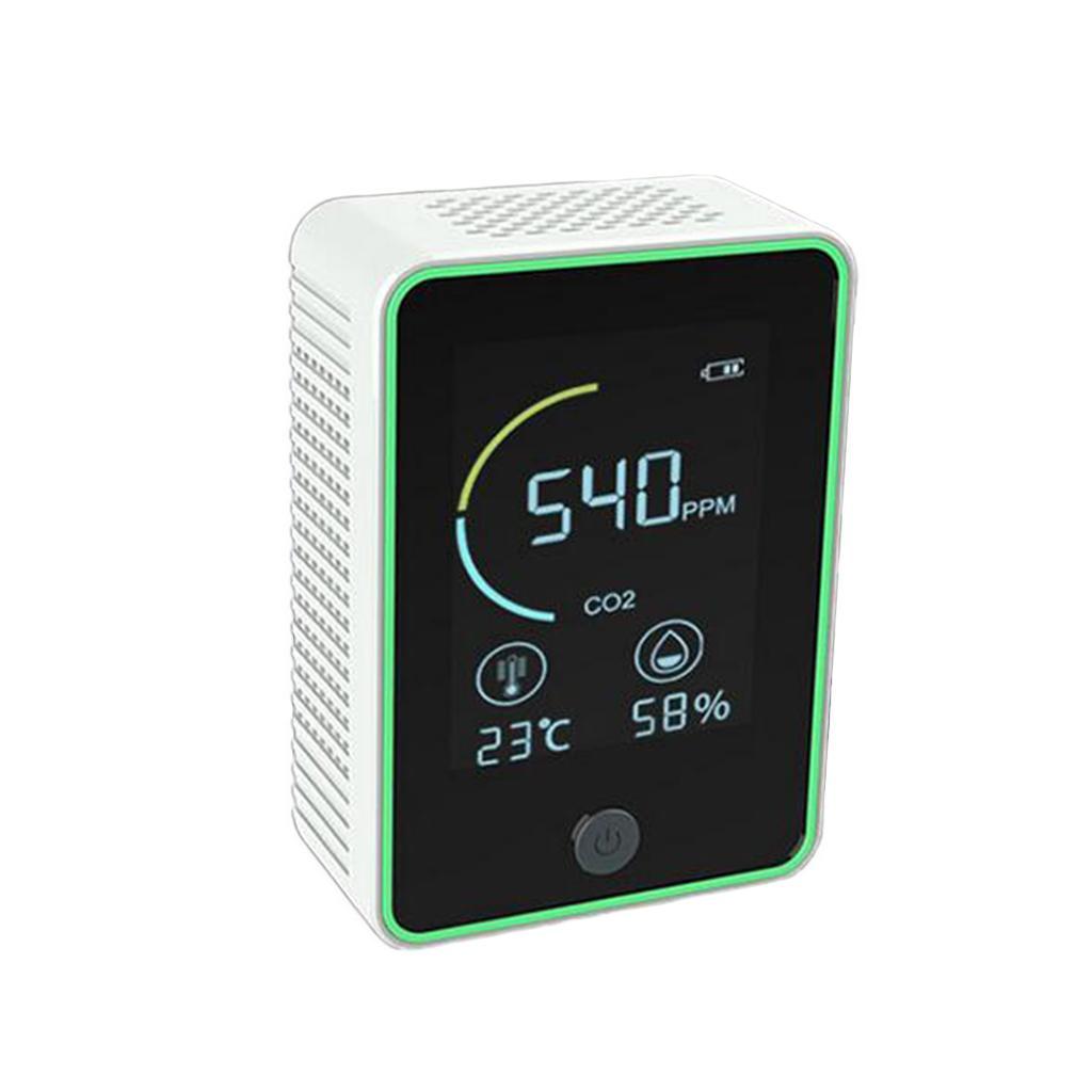 Portable Indoor Air Quality Monitor Air Quality Meters 1200MAh Intelligent Air Quality Sensor CO2 Monitor Accurate Carbon Dioxide Sensor 0-5000PPM