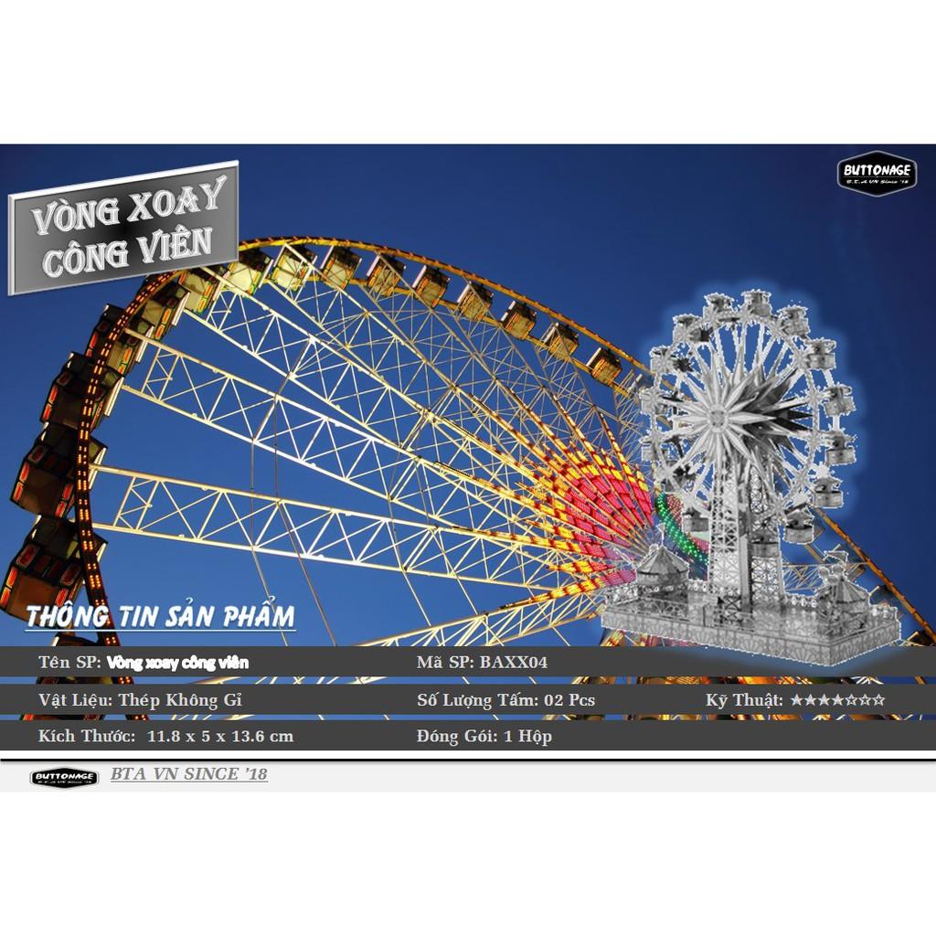 Mô Hình Lắp Ráp 3d Vòng xoay công viên