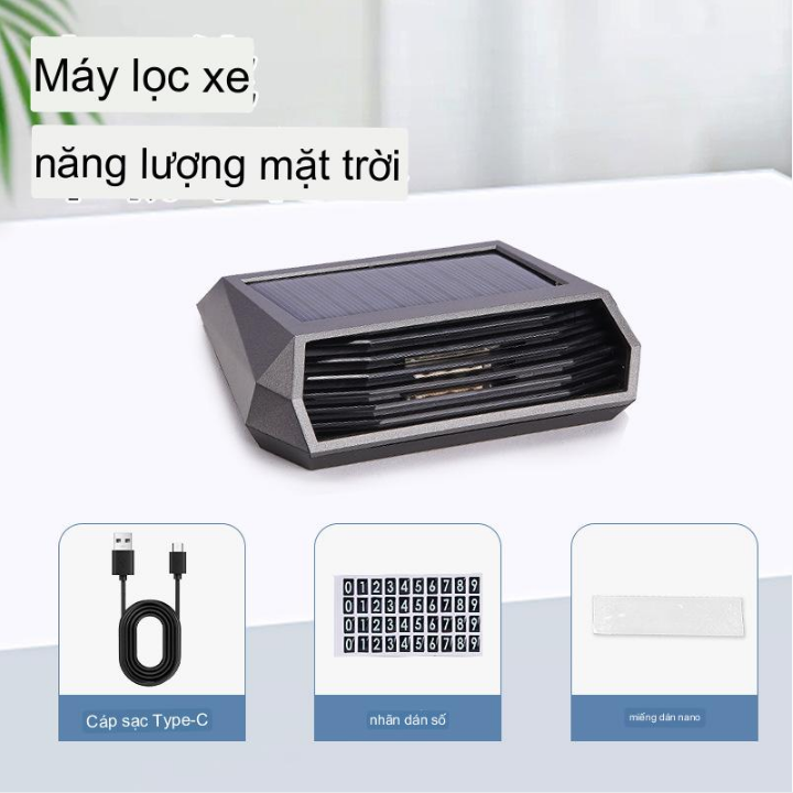 Máy Lọc Không Khí Ô Tô Cung Cấp Ozone Khử Mùi Hiệu quả sử dụng năng lượng mặt trời HEXATECH PURIFIER