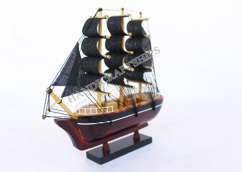 Combo 2 thuyền buồm mô hình 25cm&20cm màu đen - hỗ trợ ship