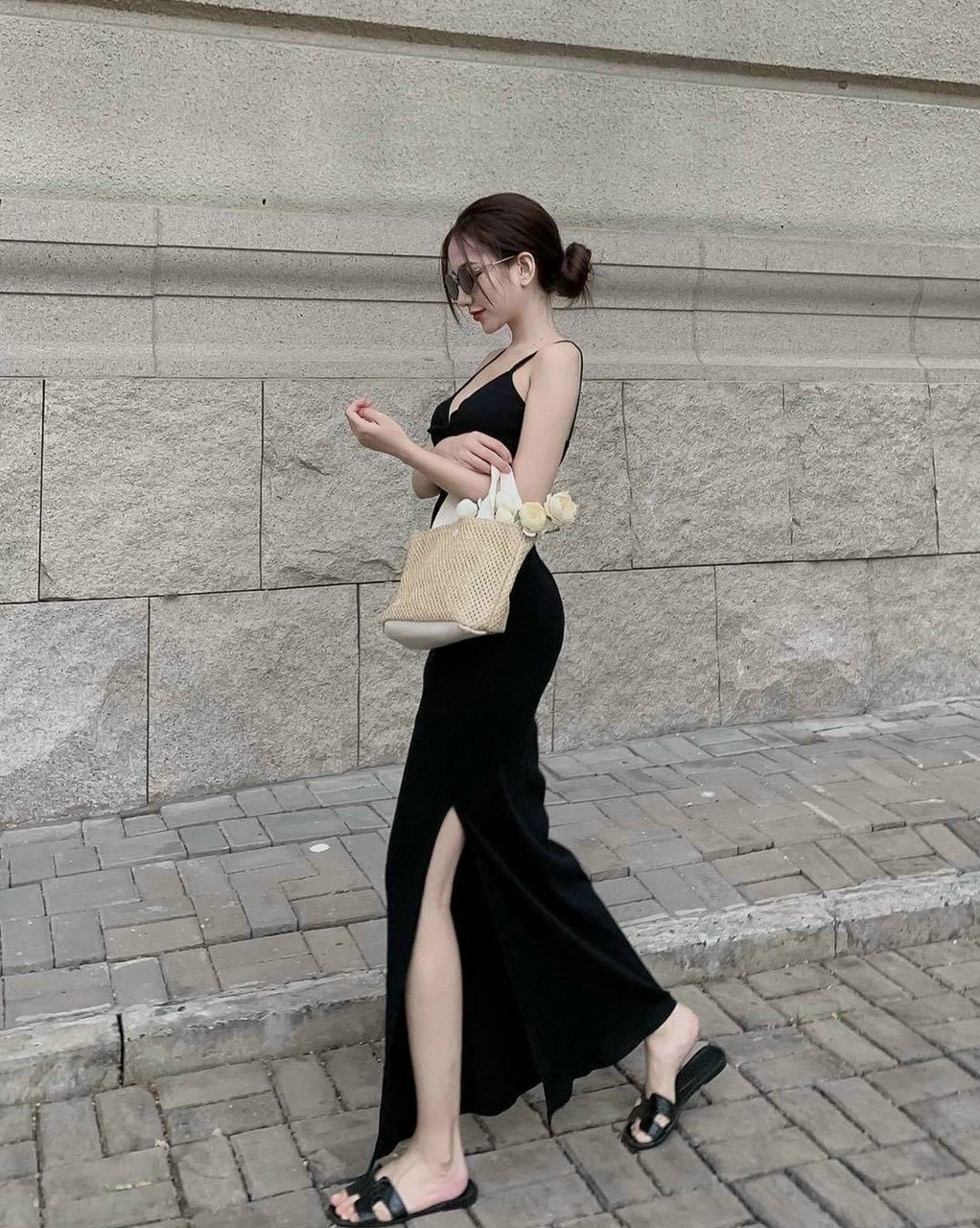 ĐẦM SUÔNG ĐEN 2 DÂY XẺ TÀ