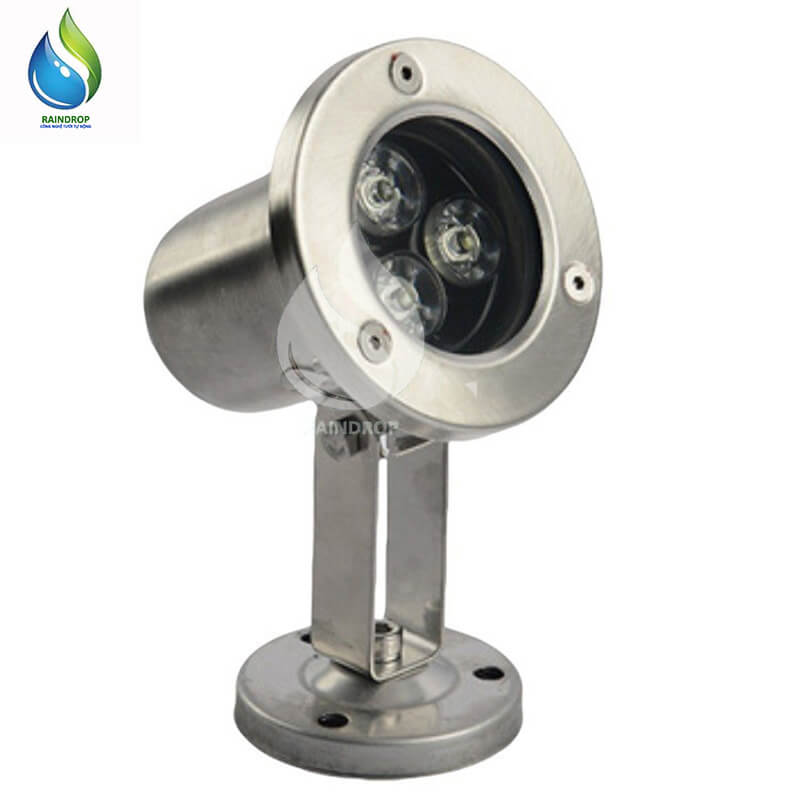 Đèn LED âm nước dạng đế ánh sáng trắng IP 68 chiếu sáng sân vườn hồ coi