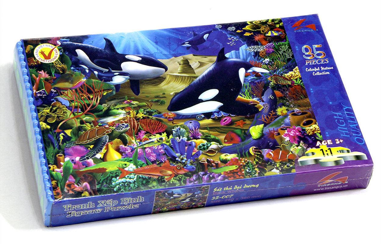 Tranh xếp hình Tia Sáng Jigsaw Puzzle 035 mảnh phát triển trí tuệ cho bé - Sát Thủ Đại Dương - MSP: 035-007