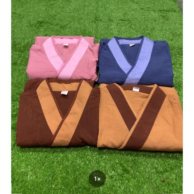 Thời trang nữ, đồ lam đi chùa, áo lam cao cấp nút phối