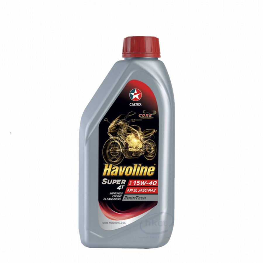 Dầu nhớt xe Exciter và Winner Caltex Havoline Super 4T SAE 15W40 API SL, JASO MA2 1L