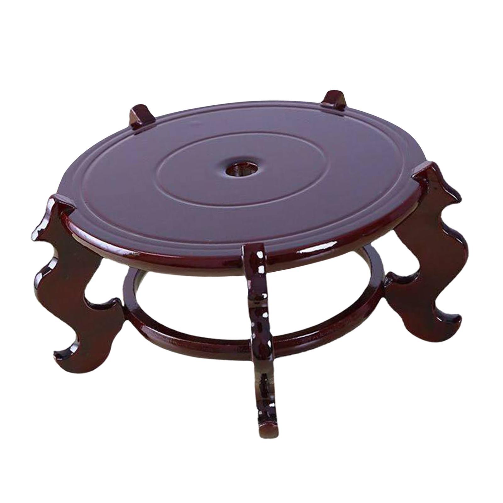 Potted Plant Stand Wooden Flower Pot Holder Floor Dish Decorative Flower Pot Holder