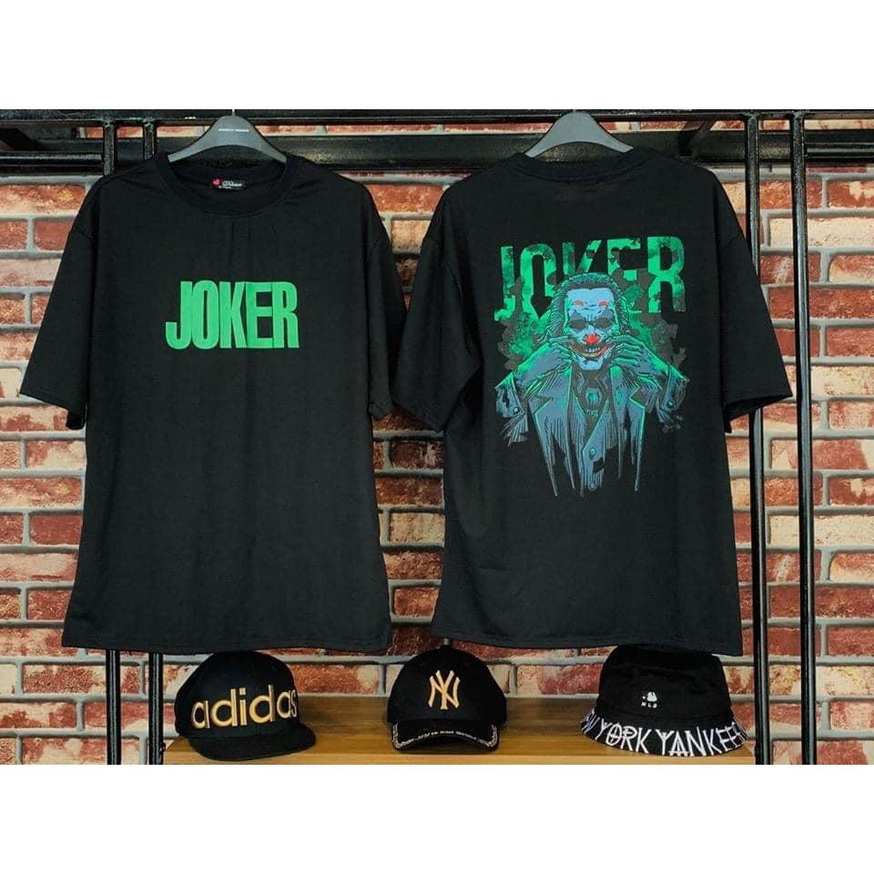 Áo Thun UNISEX Nam Nữ JOKER XANH Tay Lửng From Rộng Giá Rẻ