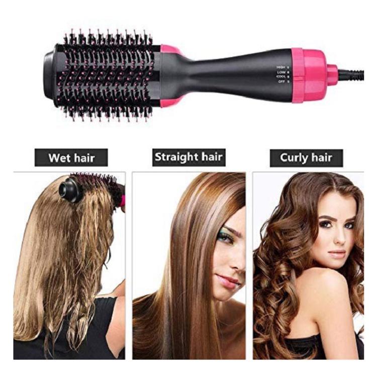 Lược Điện Sấy Tóc Tạo Phồng, Máy Sấy Kiêm Lược One Step - Uốn Cúp Sấy Tóc Đa Năng 3 trong 1 - Xoay 360 độ