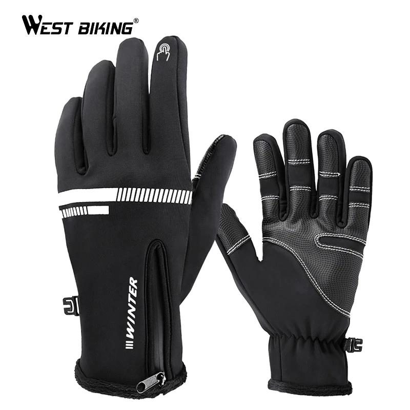 Tây Đạp Xe Mùa Đông Găng Tay Xe Đạp Cảm Ứng Màn Hình MTB Xe Đạp Găng Tay Ấm Áp Nhiệt Trượt Tuyết Cá Câu Thể Thao Nam Nữ Xe Đạp Xe Máy Găng Tay