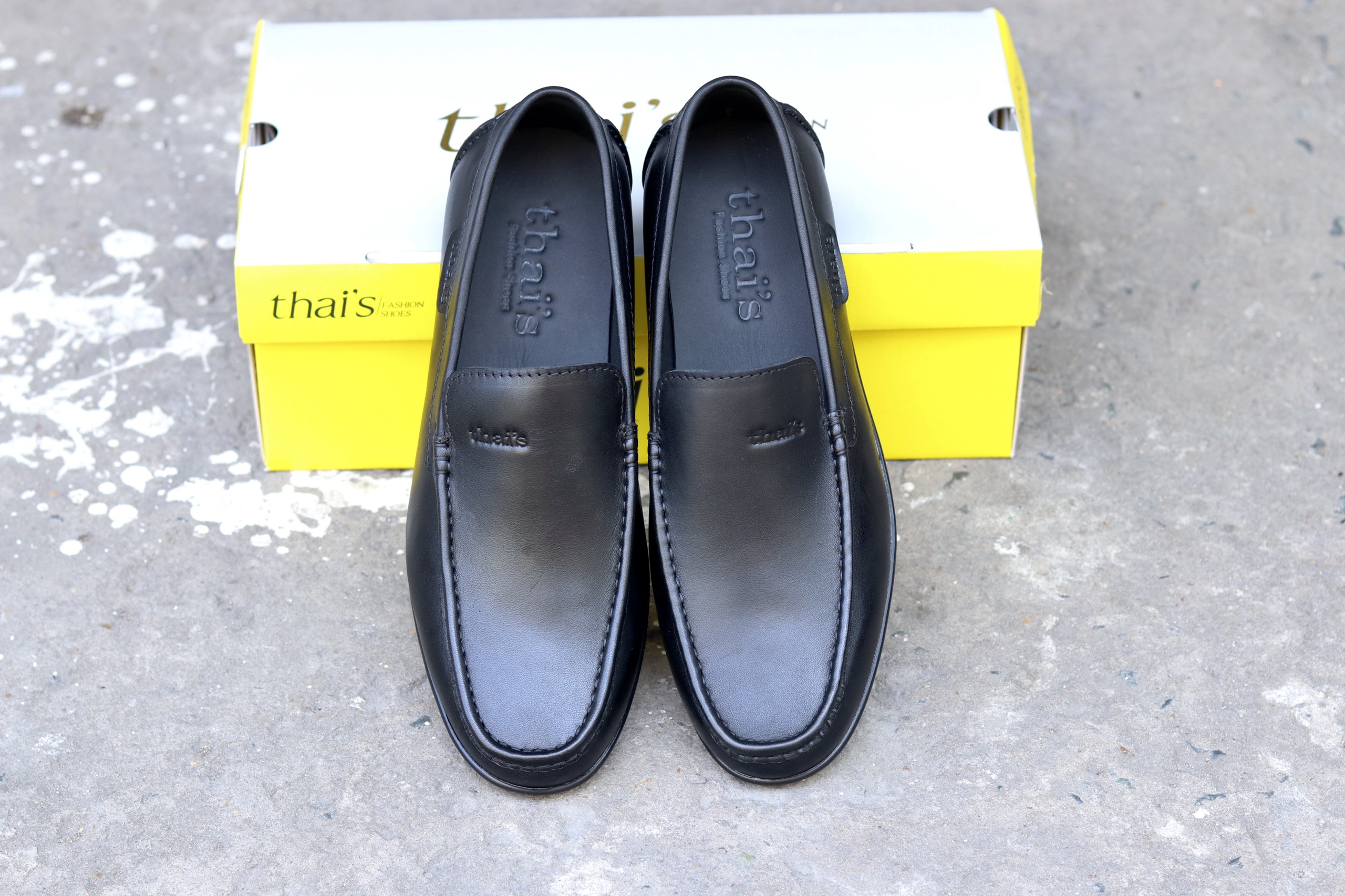 Giày da Thái Lan - giày lười nam, giày da bò thật, giày da công sở TH001