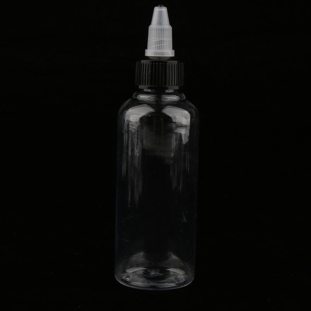 Lot 30 Pcs 100ml Plastic Liquid Ink Pigment Painting Bottles with Top Cap