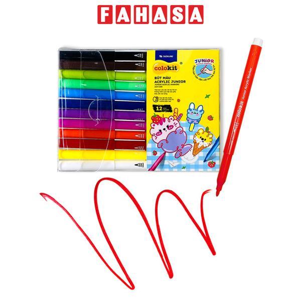 Vỉ 12 Bút Màu Acrylic Junior - Colokit ACM-C033