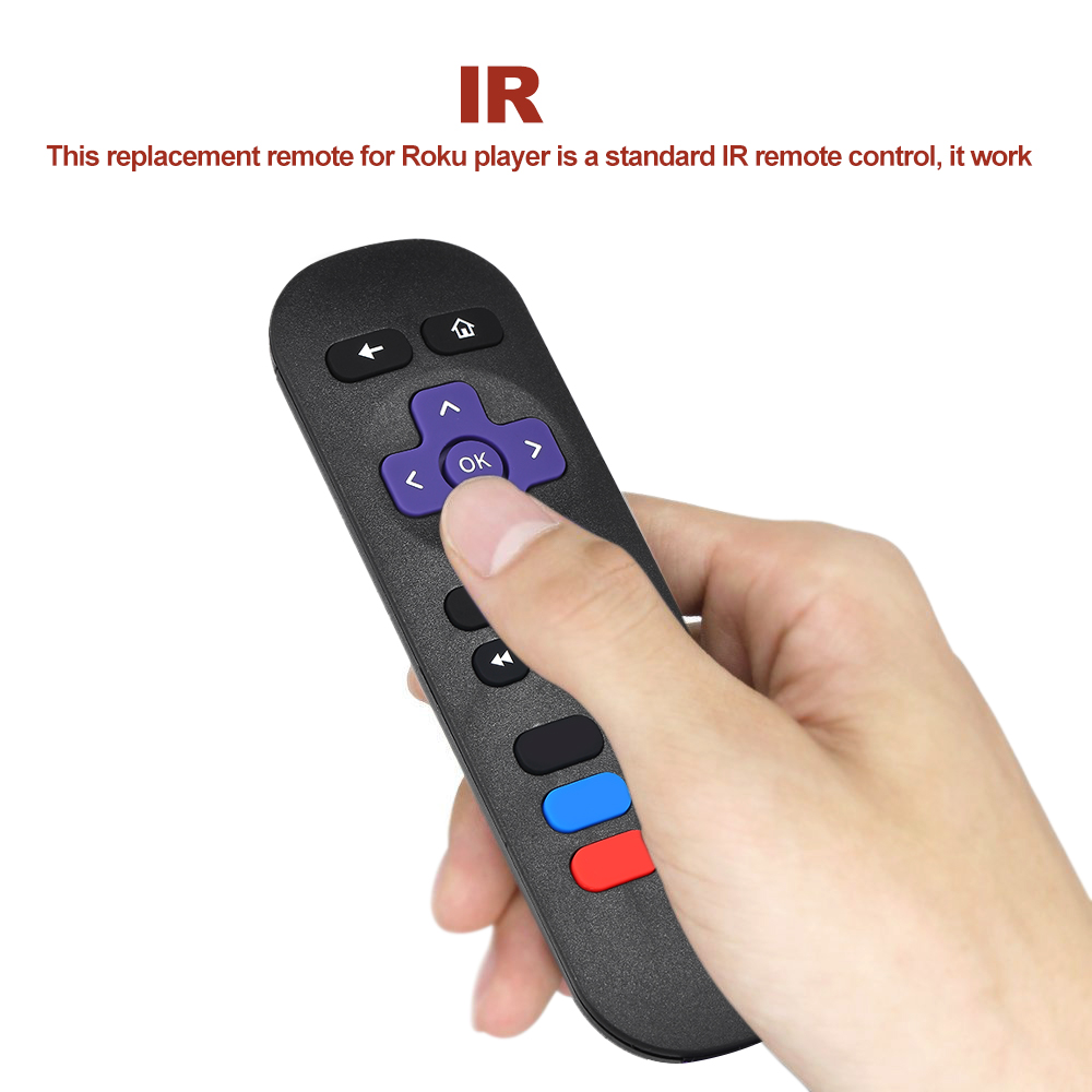 Remote thông minh điều khiển từ xa IR không dây Thay thế cho Roku 1 2 3 4 LT HD XD XS Black