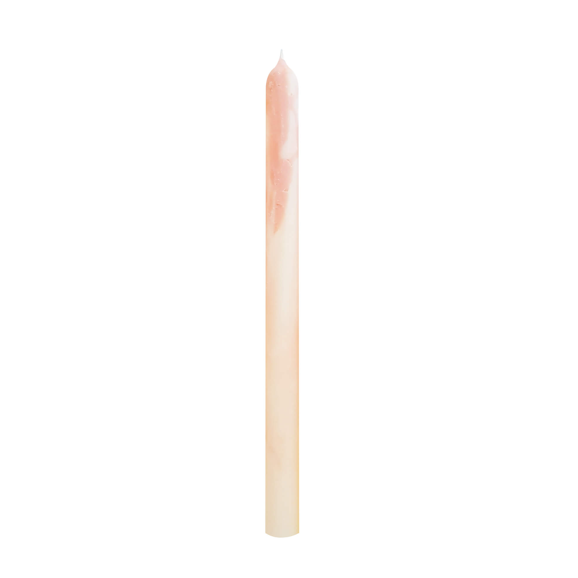 Nến sáp tự nhiên cẩm thạch màu trắng - hồng 28cm X 2.2cm