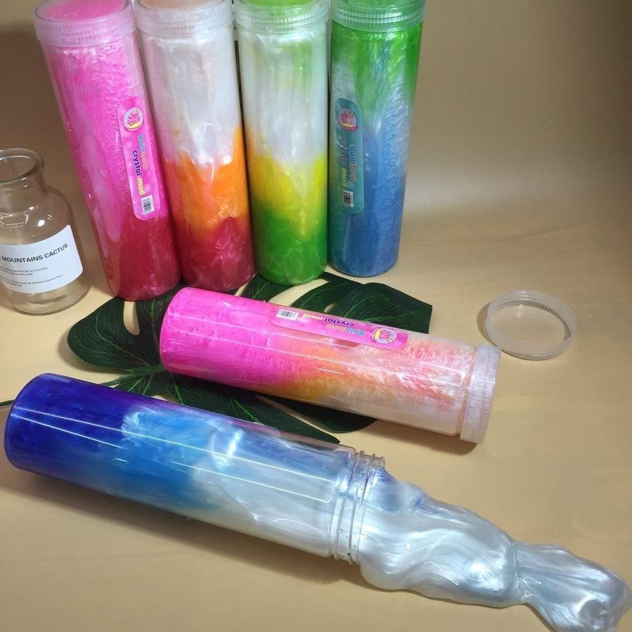Slime mây BƠ SỮA CHAI TO 420ML mix 4 màu cực đẹp Đồ chơi hũ slam chất nhờn ma quái squishy