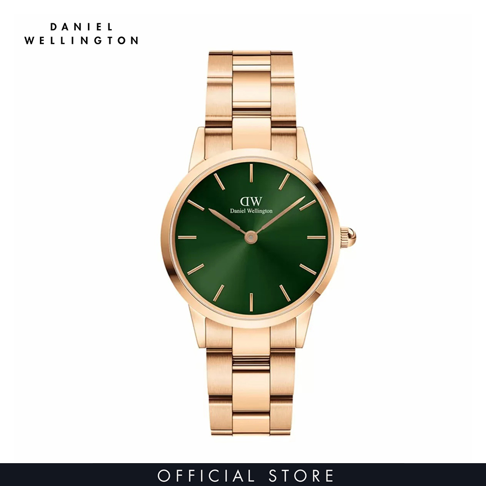 Đồng hồ Nam Daniel Wellington dây Kim loại - Iconic Emerald 28 RG Green 28mm DW00100421