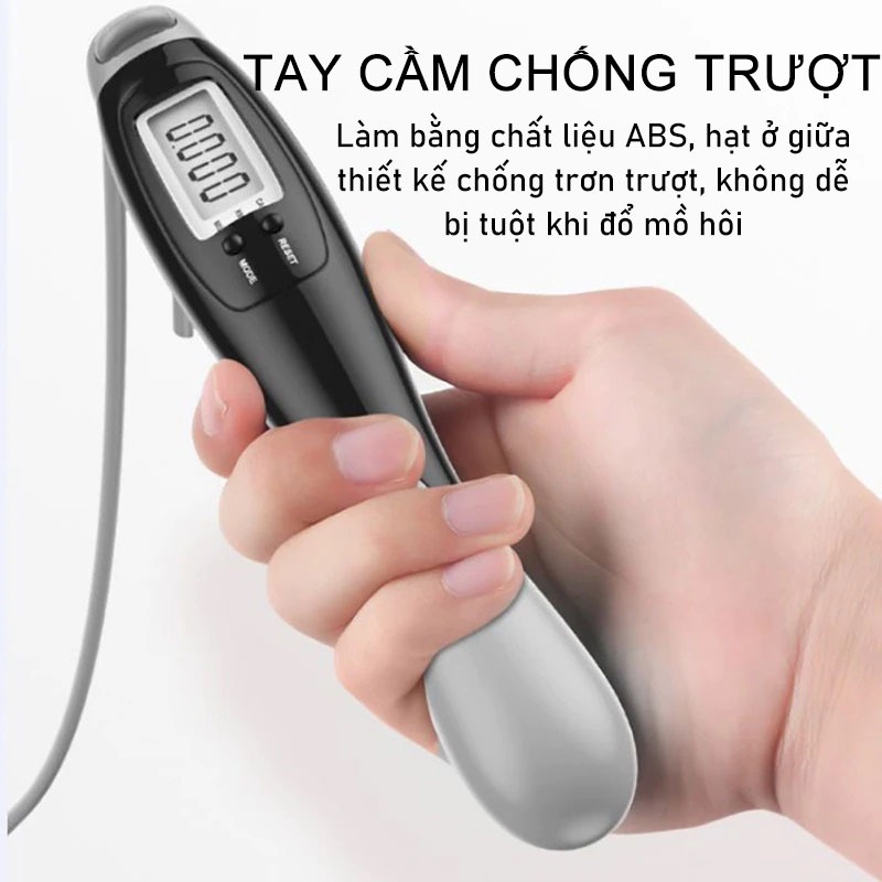 Dây nhảy không dây đếm số 3 chế độ đếm vòng đếm calo đếm km tập thể dục thể thao tại nhà