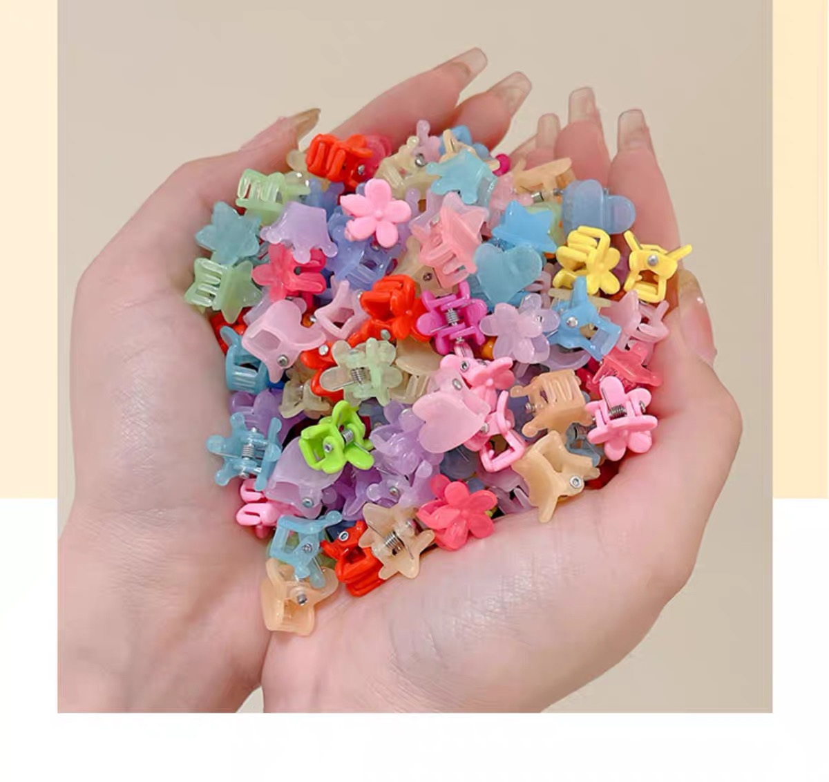 Set 20 kẹp tóc càng cua mini nhiều màu cho bé