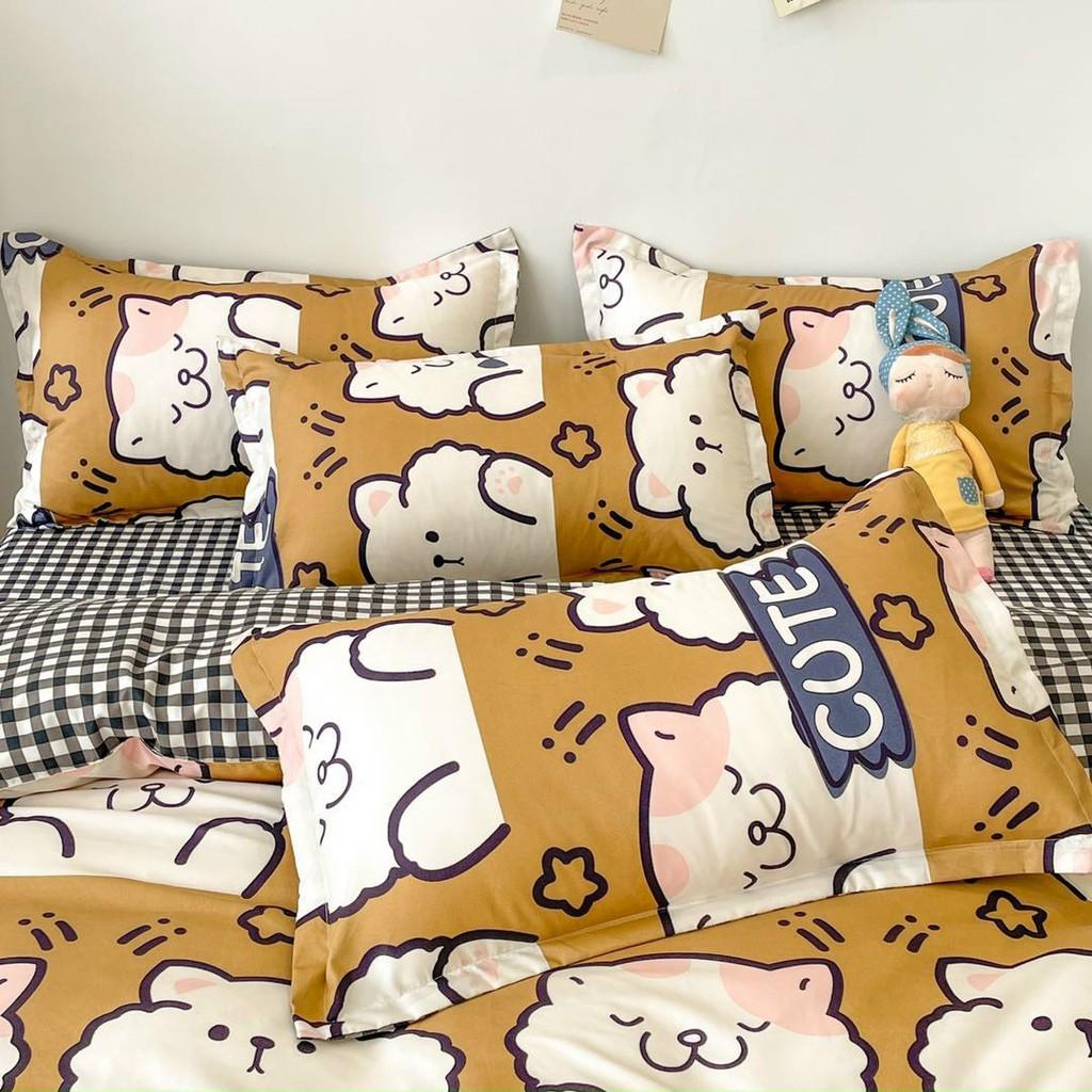 Bộ Chăn Ga Gối Cotton Poly - Gấu Nâu