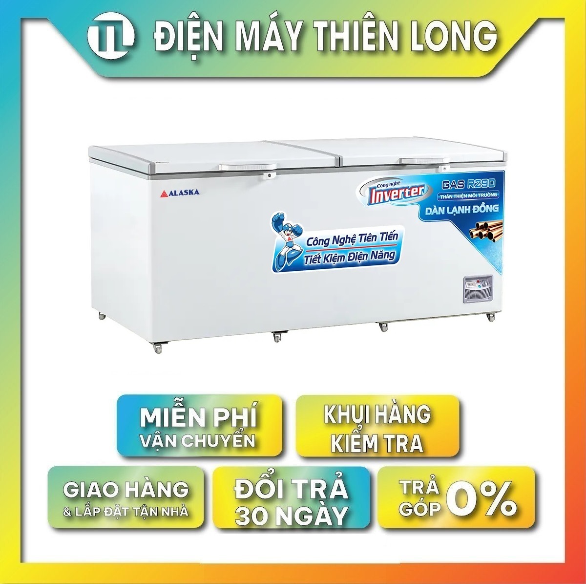 Tủ đông Alaska Inverter HB-1200CI - Chỉ giao HCM