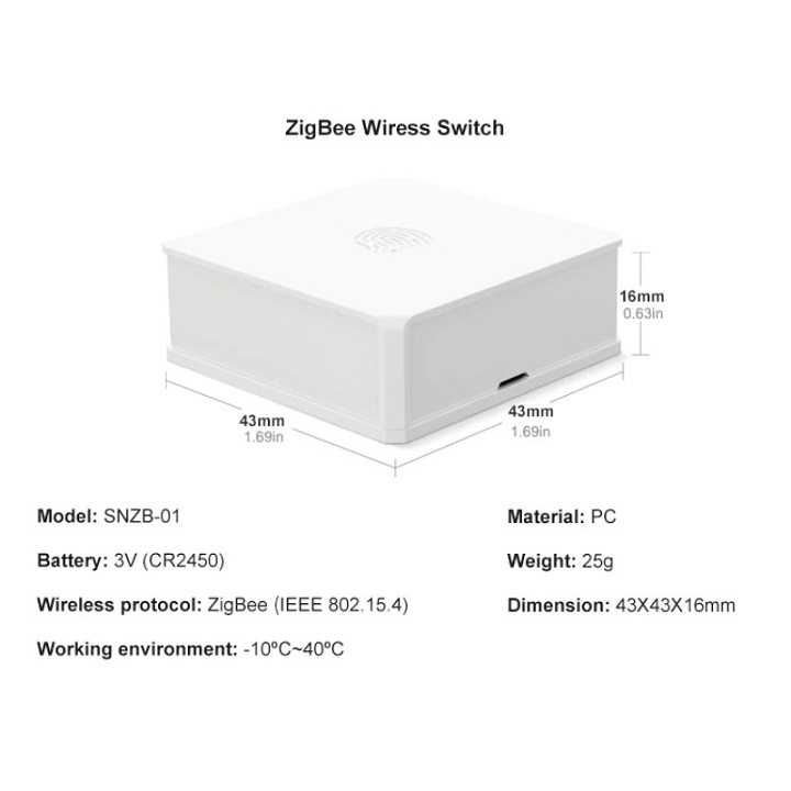 Công Tắc Không Dây Sonoff Zigbee - SNZB01