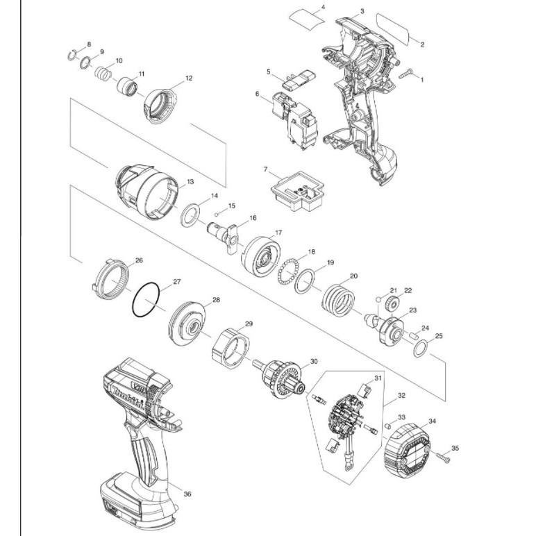 Công tắc máy vặn vít XDT11/ DTD152 Makita 650751-1 | DCSG