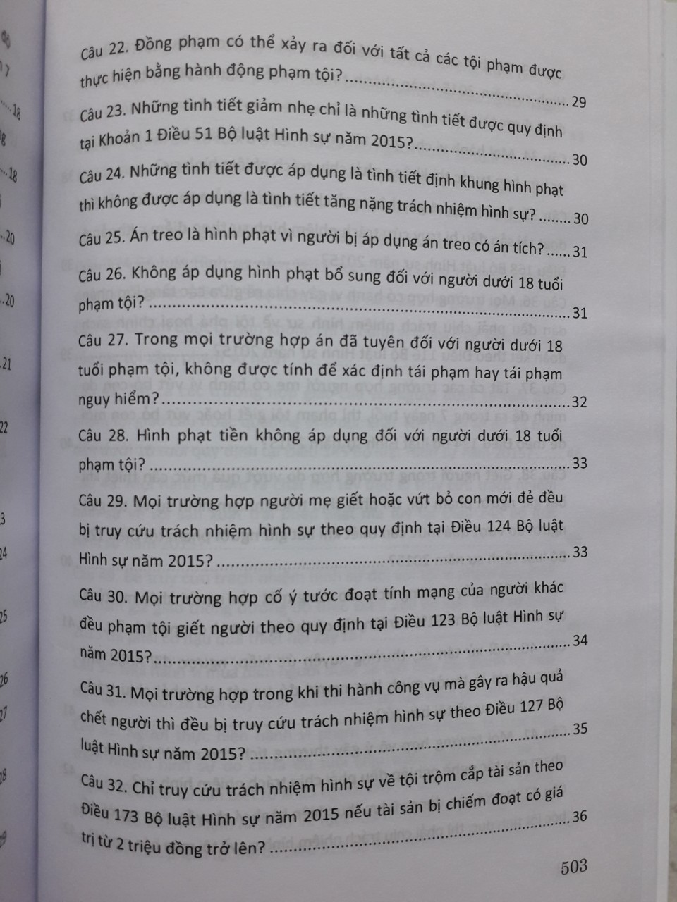 Hỏi - Đáp Bộ Luật Hình Sự Năm 2015 Sửa Đôi, Bổ Sung Năm 2017