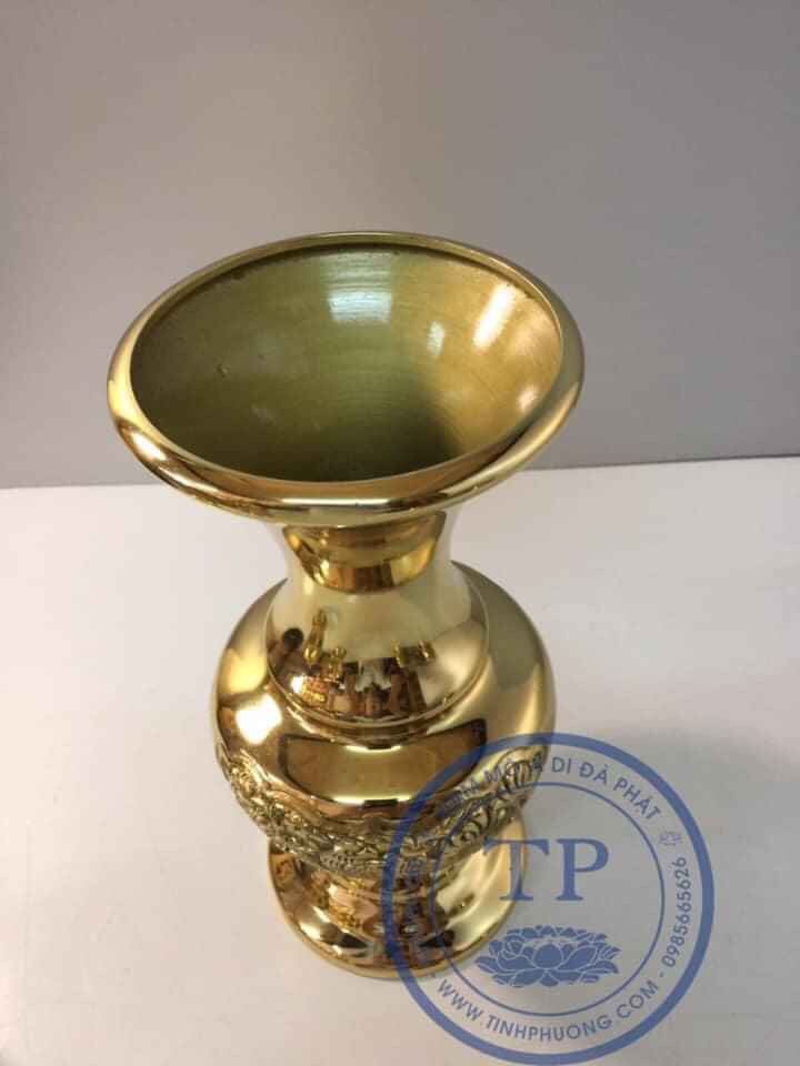 Lọ cắm hoa thờ cúng bằng đồng mẫu miệng loe BH10137
